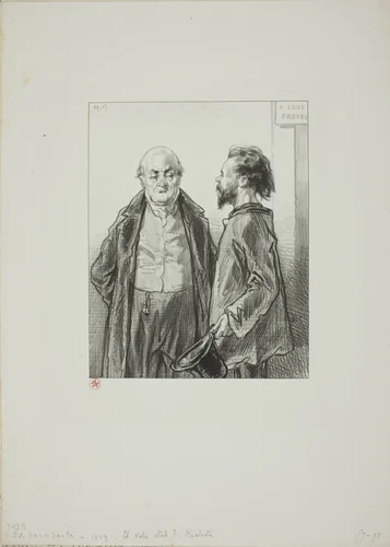 Masks and faces by Paul Gavarni, print, 1857-1858