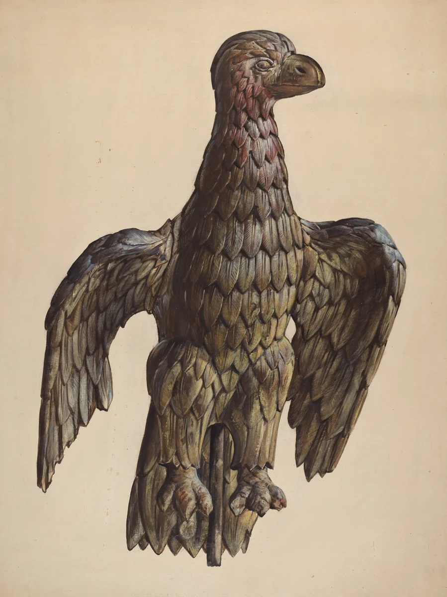 Finial Eagle by James McLellan, index of american design, 1937