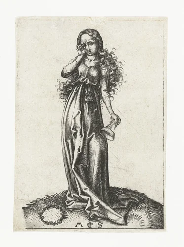 De derde dwaze maagd by Unknown, print, 1470-1491
