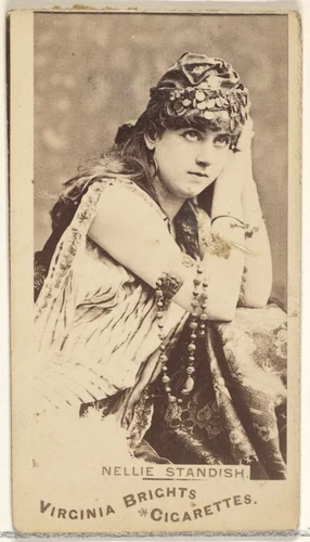 Nellie Standish, from the Actors and Actresses series (N45, Type 1) for Virginia Brights Cigarettes by Allen & Ginter, photograph, 1885-1891
