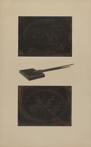 Waffle Iron by Therkel Anderson, index of american design, 1938