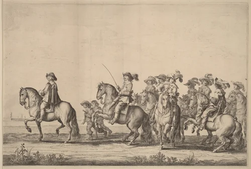 Entry of Marie de Medici into Amsterdam [plate 2 of 6] by Pieter Nolpe, print, 1638