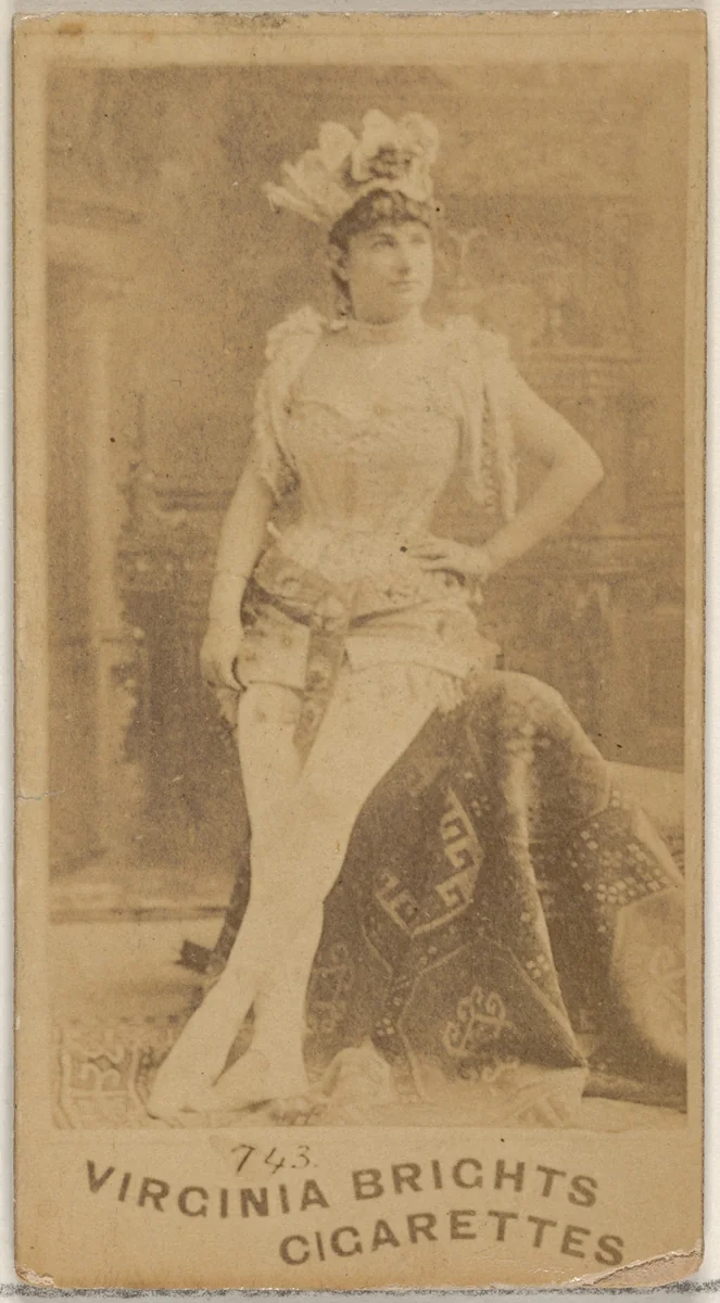 Card 743, from the Actors and Actresses series (N45, Type 5) for Virginia Brights Cigarettes by Allen & Ginter, photograph, 1885-1891
