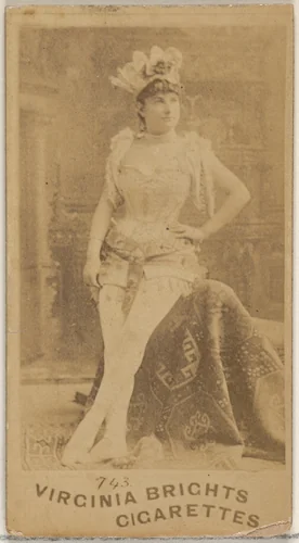 Card 743, from the Actors and Actresses series (N45, Type 5) for Virginia Brights Cigarettes by Allen & Ginter, photograph, 1885-1891
