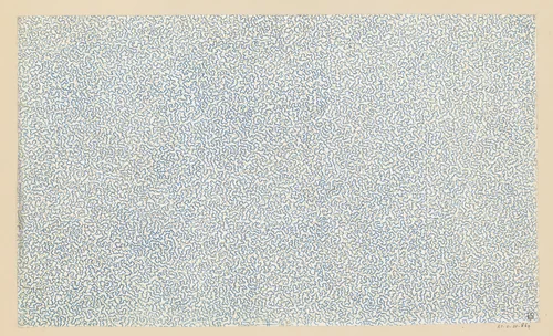 Blad met gegaufreerde verticale rechte banen van horizontale streepjes by anonymous, other, 1800-1900