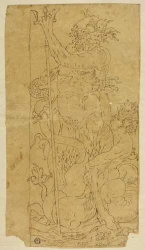 Neptune and Triton by Unknown Artist, drawing, 1500-1599