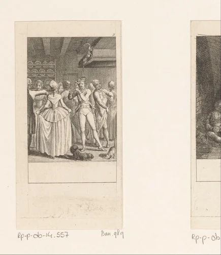 La Fleur organiseert een feest by Daniel Nikolaus Chodowiecki, print, 1783