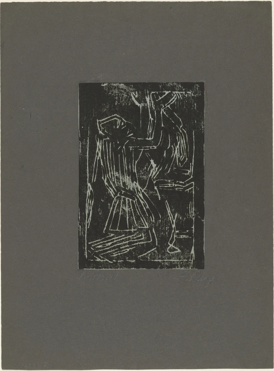 Prayer (Andacht) by Christian Rohlfs, print, 1911
