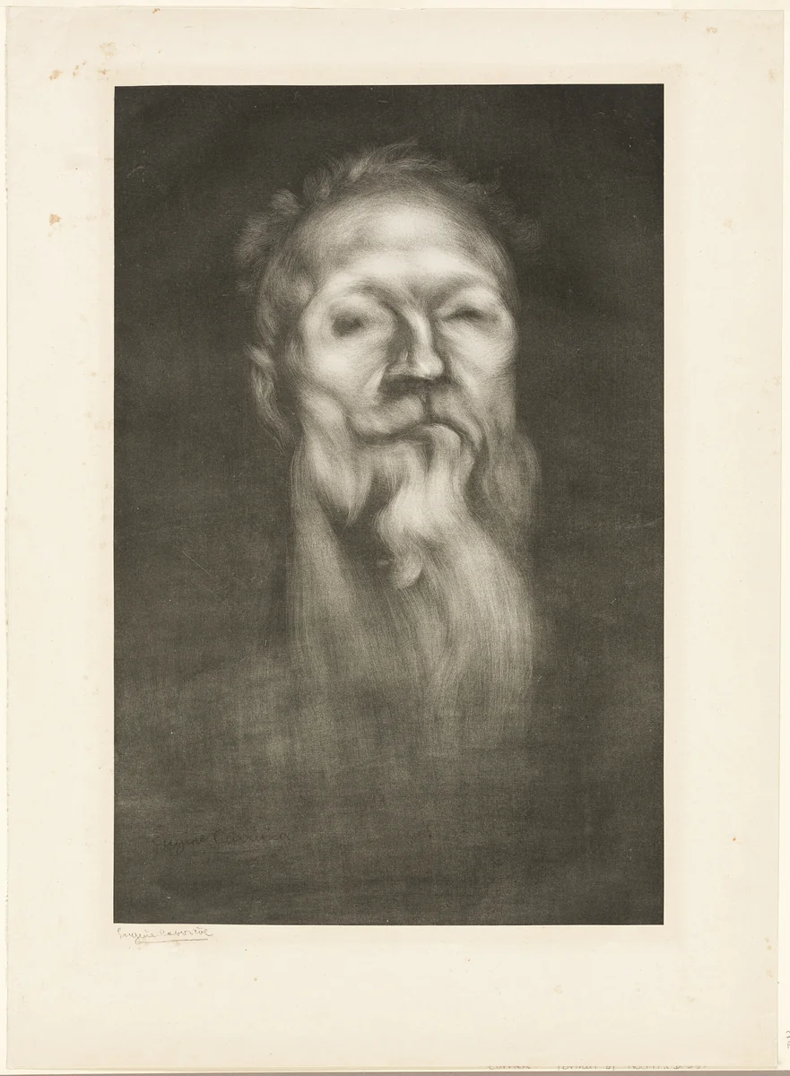 Portrait of Auguste Rodin by Eugène Carrière, print, 1897