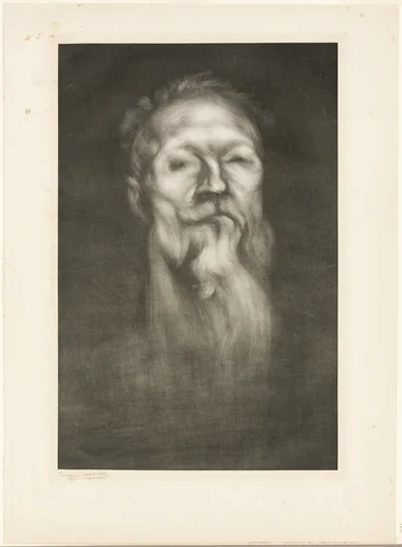 Portrait of Auguste Rodin by Eugène Carrière, print, 1897