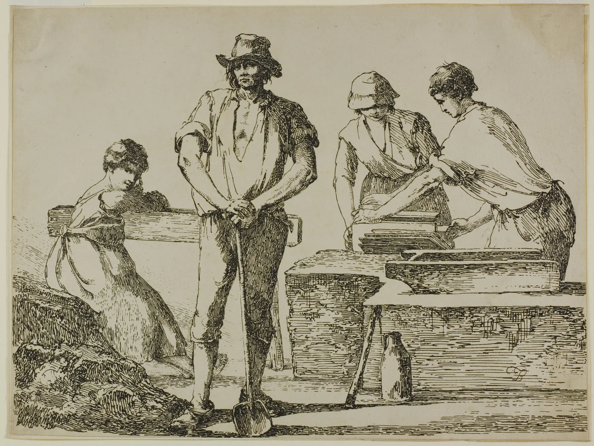 Tilemakers by Thomas Barker, print, 1803