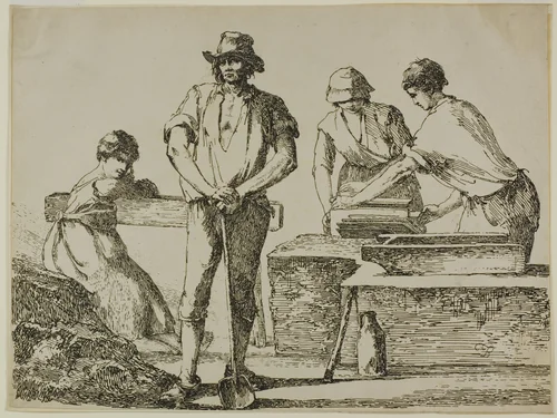 Tilemakers by Thomas Barker, print, 1803