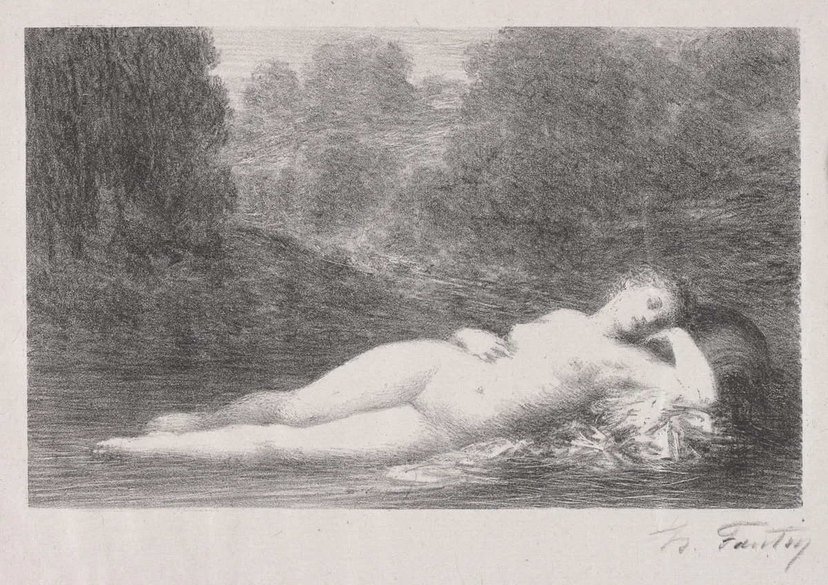 Lying in the Water by Henri Fantin-Latour, print, 1903