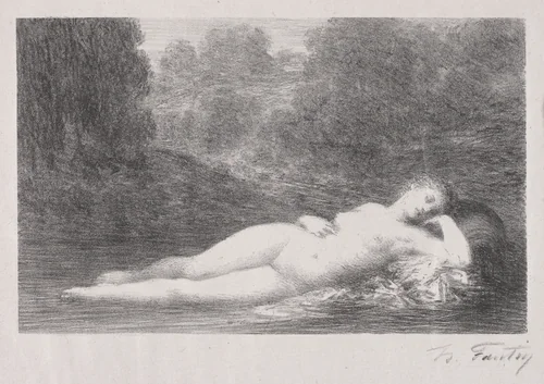 Lying in the Water by Henri Fantin-Latour, print, 1903