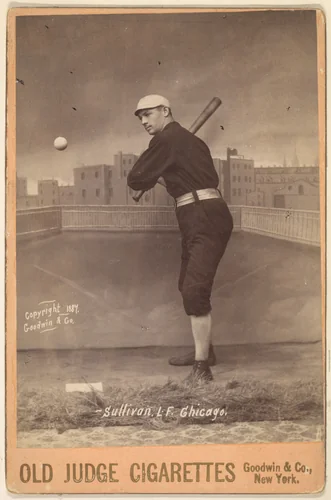 Sullivan, Left Field, Chicago, from the series Old Judge Cigarettes by Goodwin & Company, photograph, 1887