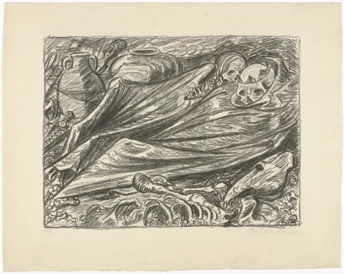 King's Grave (Königsgrab) by Ernst Barlach, print, 1930