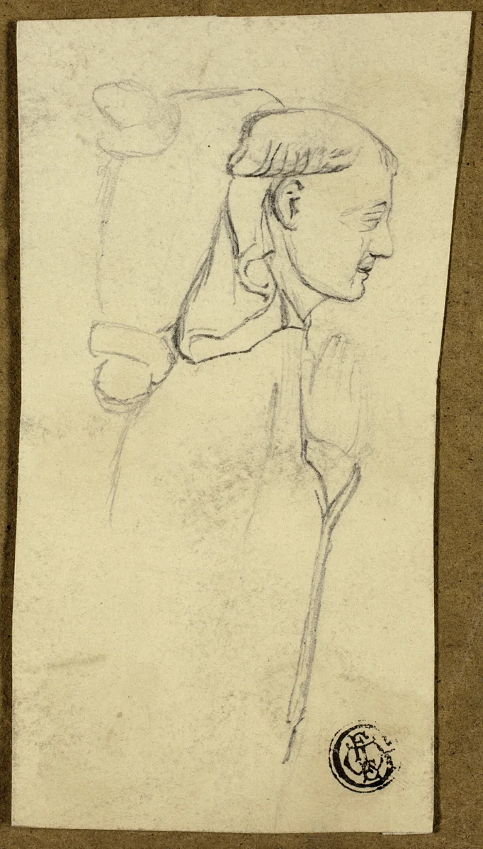 Effigy of an Ecclesiastic by Unknown Artist, drawing, 1800-1899