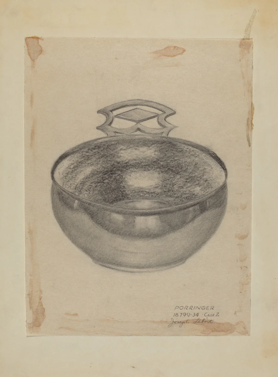 Silver Porringer by Joseph Leboit, index of american design, 1935-1942