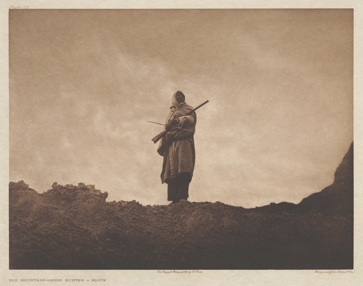 Portfolio III, Plate 110: The Mountain-Sheep Hunter by Edward Curtis, other, 1904