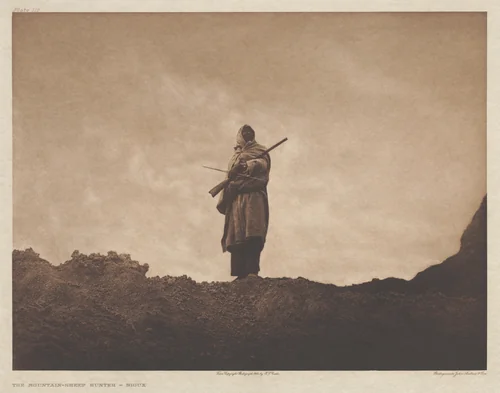 Portfolio III, Plate 110: The Mountain-Sheep Hunter by Edward Curtis, other, 1904
