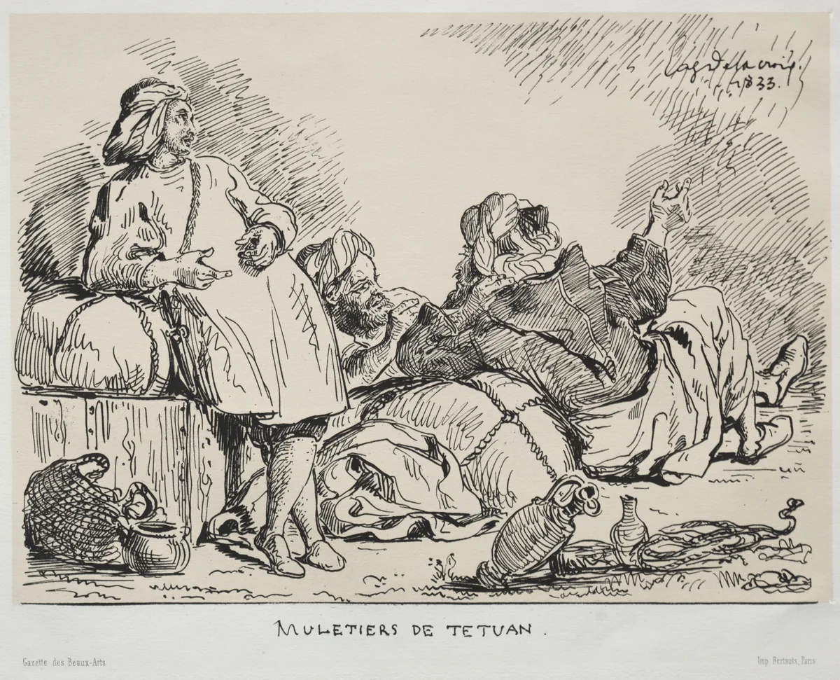 Muleteers of Tétuan by Eugène Delacroix, print, 1833