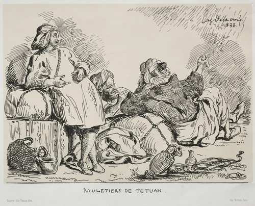 Muleteers of Tétuan by Eugène Delacroix, print, 1833