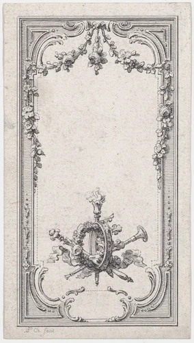 Frontispiece, from Bussy-Rabutin's "Histoire amoureuse des Gaules" by Pierre Philippe Choffard, print, 1754