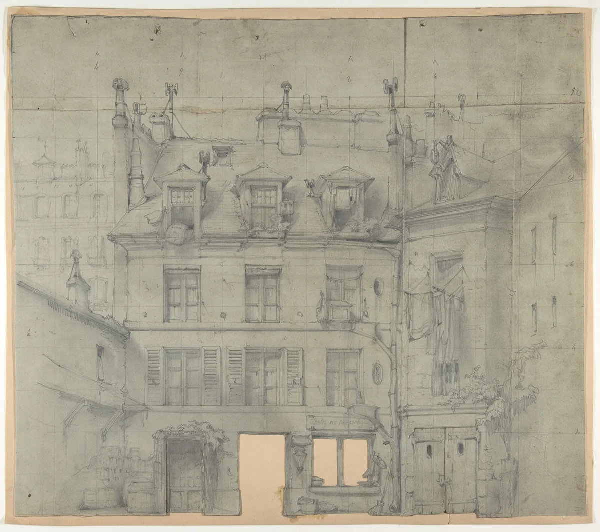 Design for a Stage Set at the Opéra, Paris by Eugène Cicéri, drawing, 1840-1890