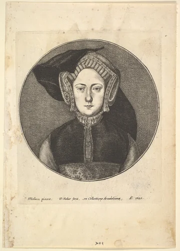 Portrait of a Young Woman by Wenceslaus Hollar, print, 1647
