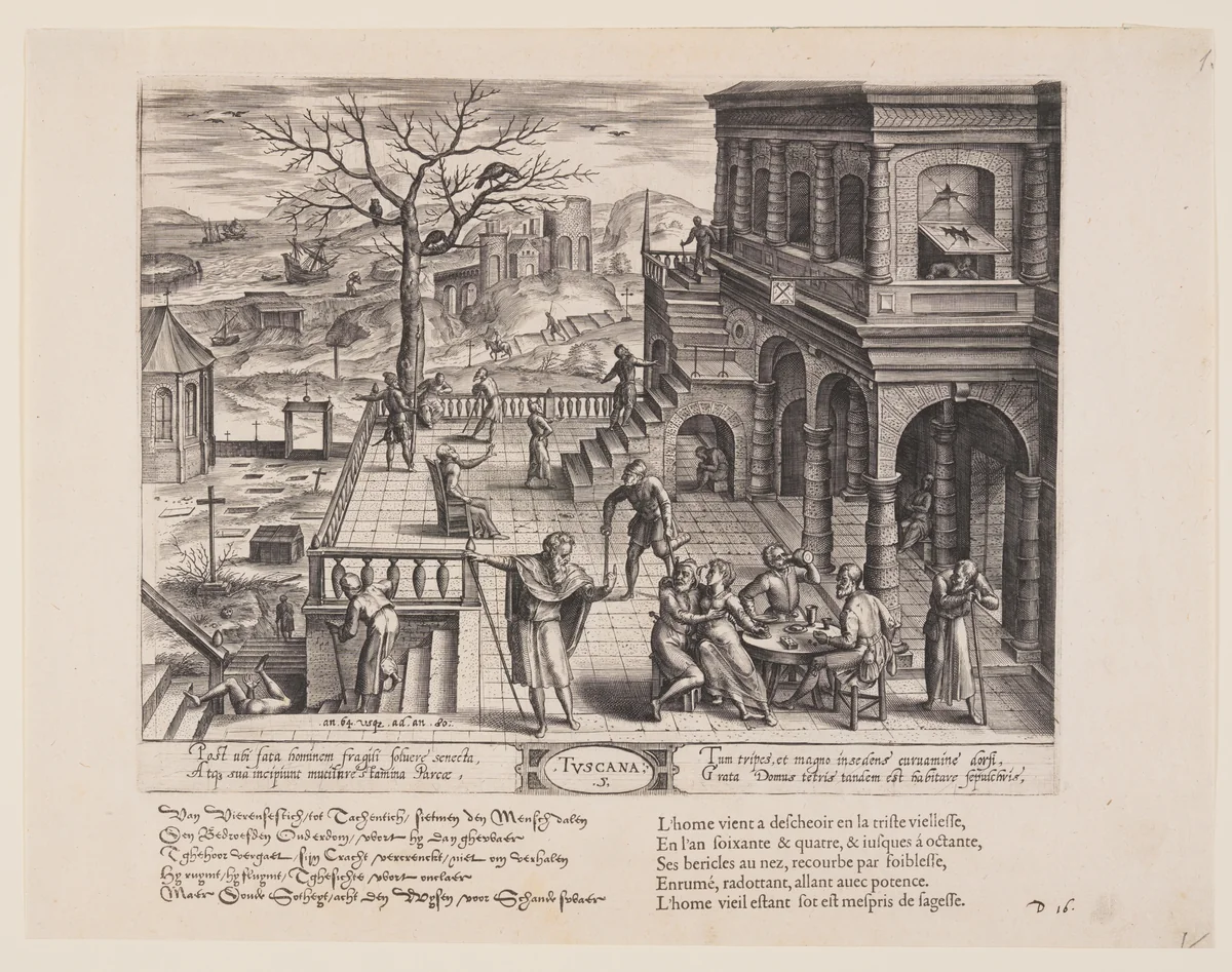 Tuscana, from Theatrum Vitae Humanae (The Ages of Man) by Jan Wierix, print, 1577