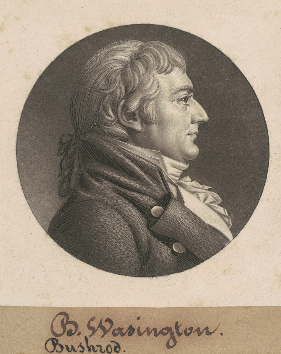 William Augustine Washington III by Charles B. J. Févret de Saint-Mémin, print, 1804