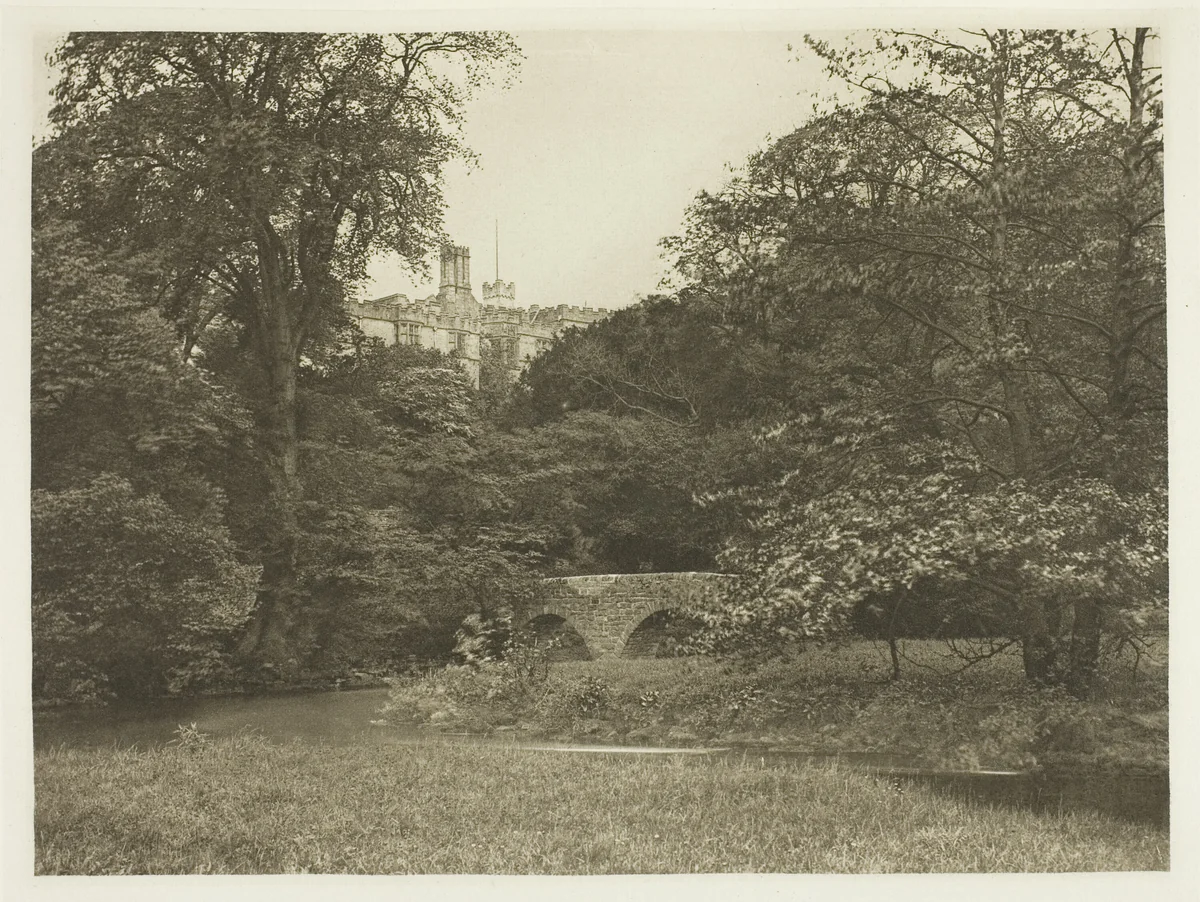 Lady Dorothy's Bridge, Haddon Hall by Peter Henry Emerson, print, 1880-1888