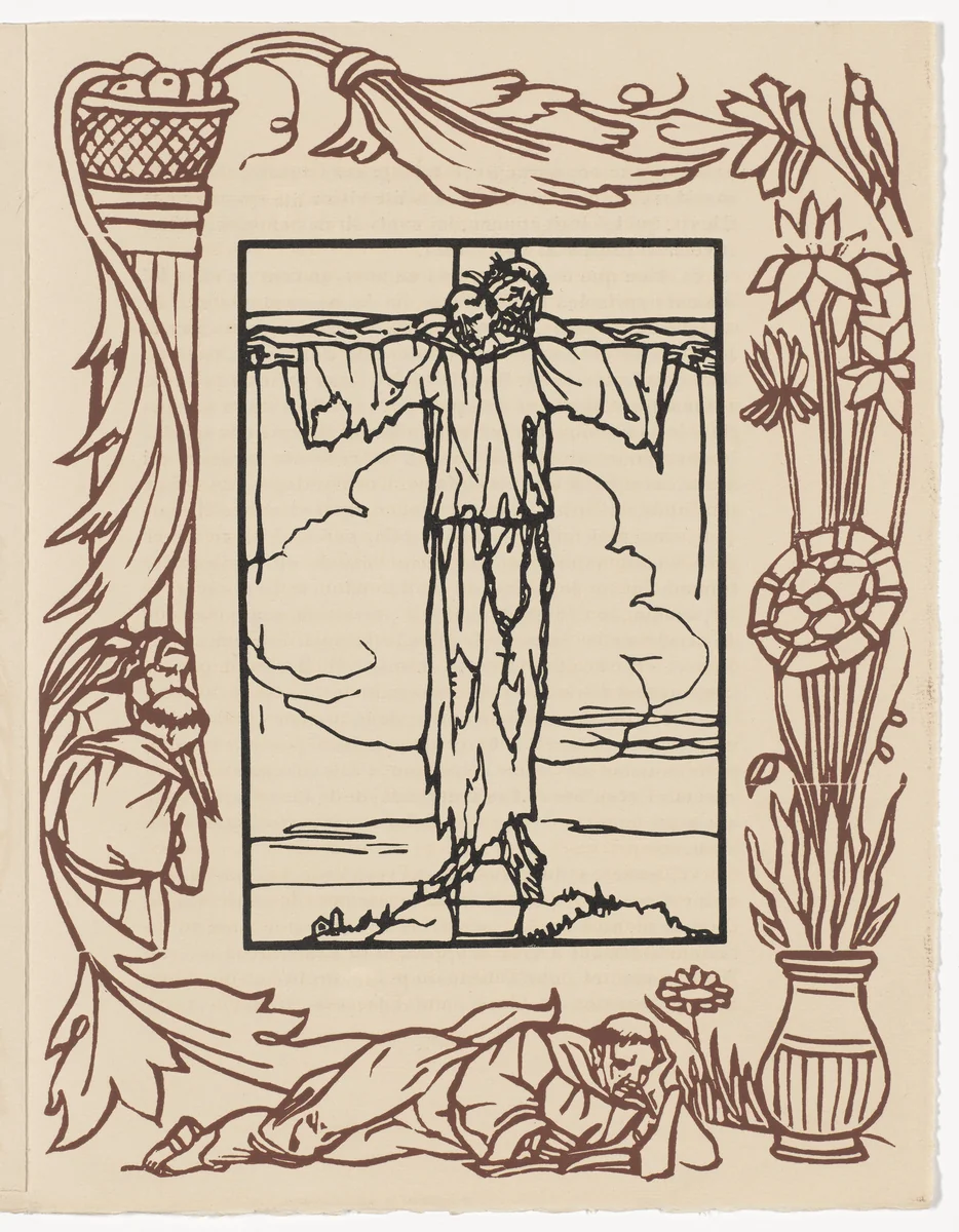 Plate (page 351) from Les Petites Fleurs de St. François (The Little Flowers of St. Francis) by Émile Bernard, illustrated book, 1928