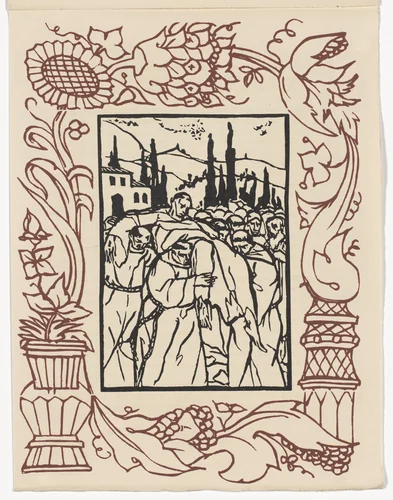 Plate (page 379) from Les Petites Fleurs de St. François (The Little Flowers of St. Francis) by Émile Bernard, illustrated book, 1928