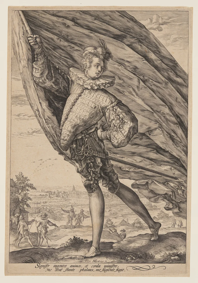 The Standard Bearer by Hendrick Goltzius, print, 1587
