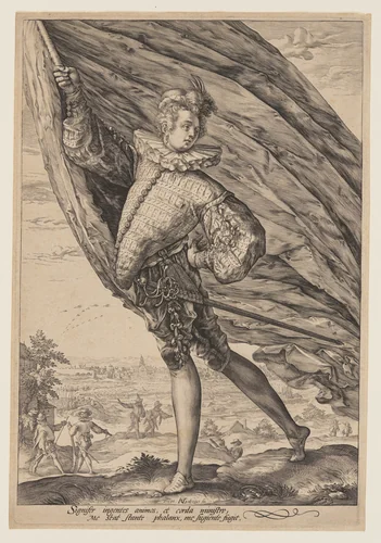 The Standard Bearer by Hendrick Goltzius, print, 1587