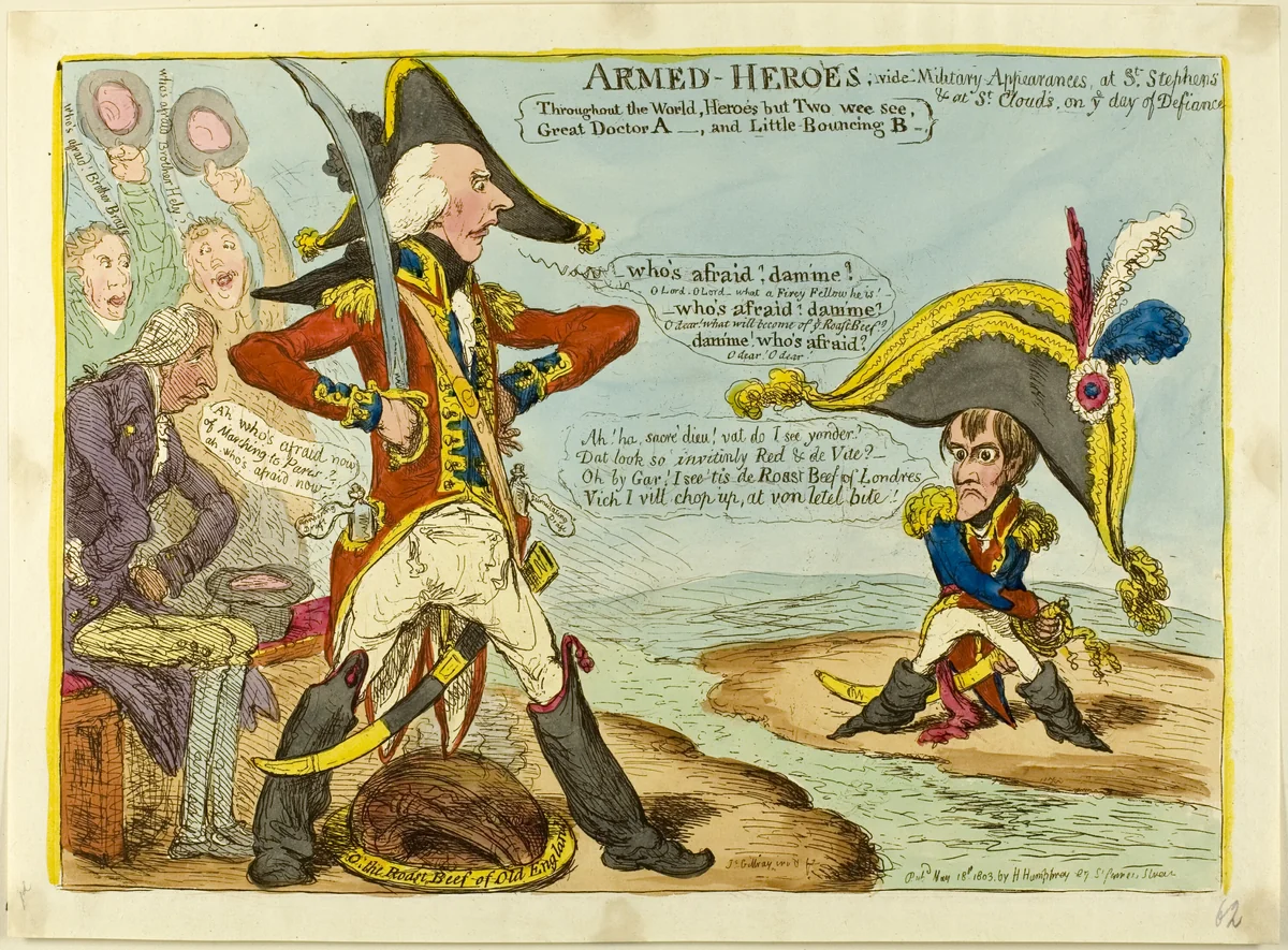Armed Heroes by James Gillray, print, 1803