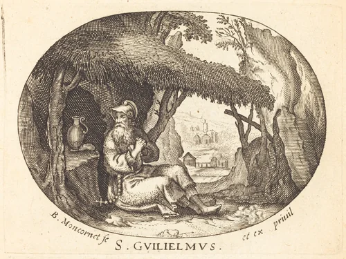 Saint William the Hermit by Balthasar Moncornet, print, 1600-1668