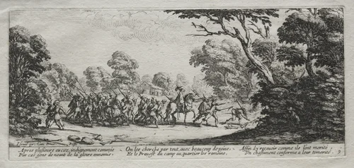 The Miseries of War: Arrest of Malefactors by Jacques Callot, print, 1633