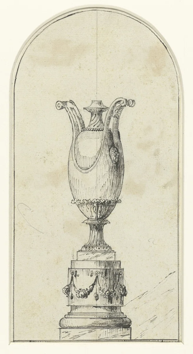 Design for a vase by Gilles Paul Cauvet, drawing, 1770-1780