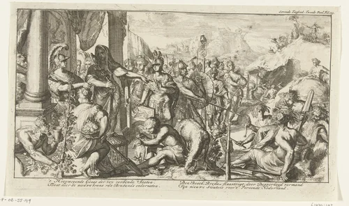 Allegorie op de aanwinsten in Brabant by Romeyn de Hooghe, print, 1705-1707