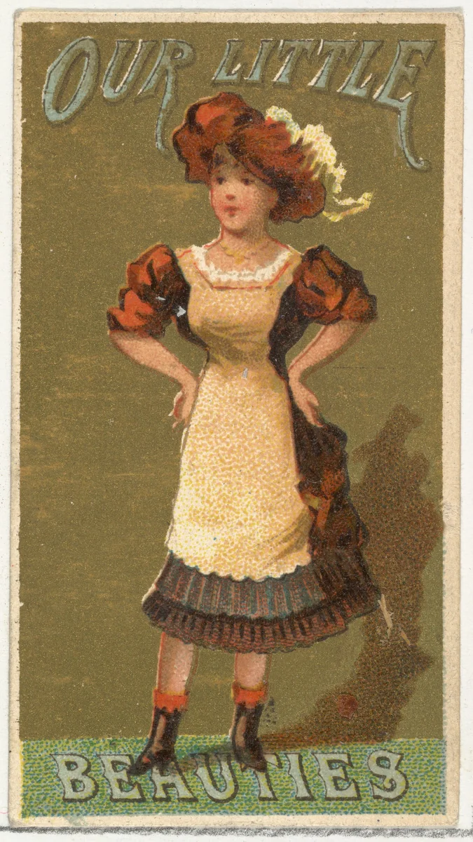 From the Girls and Children series (N58) promoting Our Little Beauties Cigarettes for Allen & Ginter brand tobacco products by Allen & Ginter, print, 1887