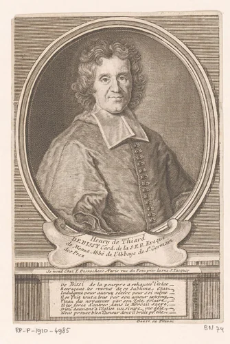 Portret van Henri de Thiard de Bissy by Étienne Desrochers, print, 1726