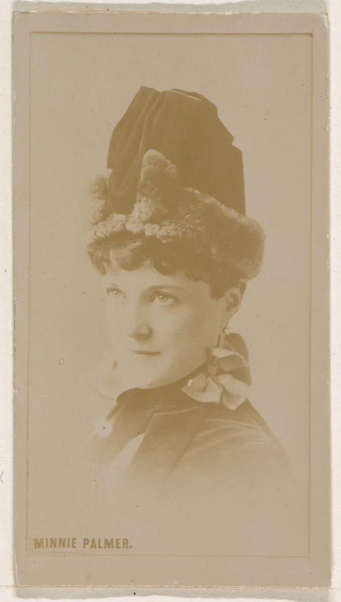 Minnie Palmer, from the Actresses series (N245) issued by Kinney Brothers to promote Sweet Caporal Cigarettes by Kinney Brothers Tobacco Company, photograph, 1890