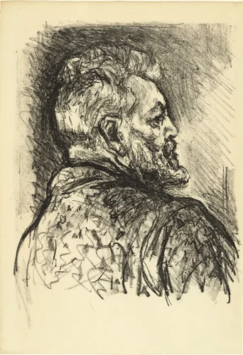 Self-Portrait (Selbstbildnis) from the exhibition catalogue Max Slevogt. Gemälde, Aquarelle, Pastelle, Zeichnungen zu seinem 60. Geburtstage (Max Slevogt. Paintings, Watercolors, Pastels, Drawings on the Occasion of his 60th Birthday) by Max Slevogt, print, 1928