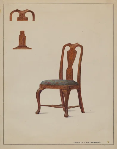 Chair by Francis Law Durand, index of american design, 1935-1942