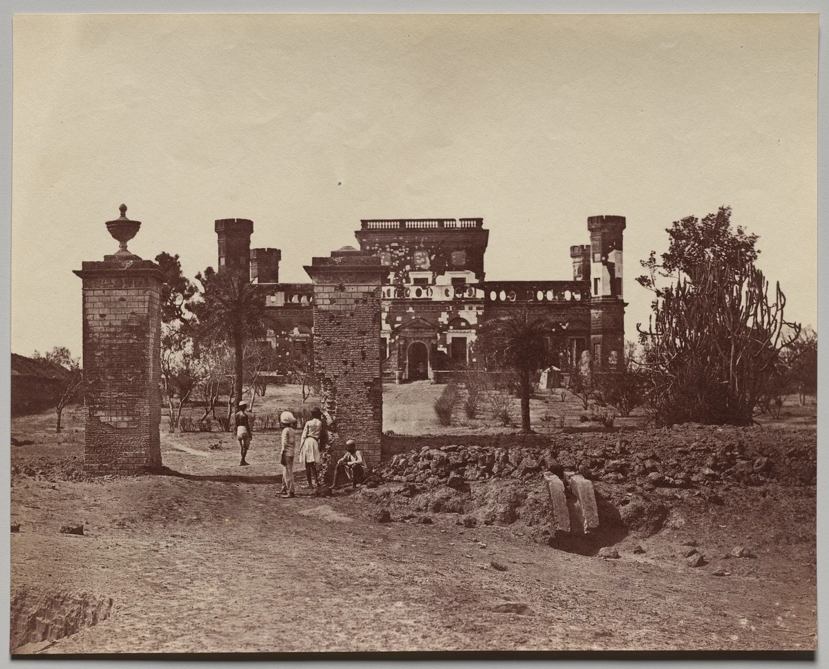 Mess House of the 32nd Regiment by Felice A. Beato, photograph, 1858