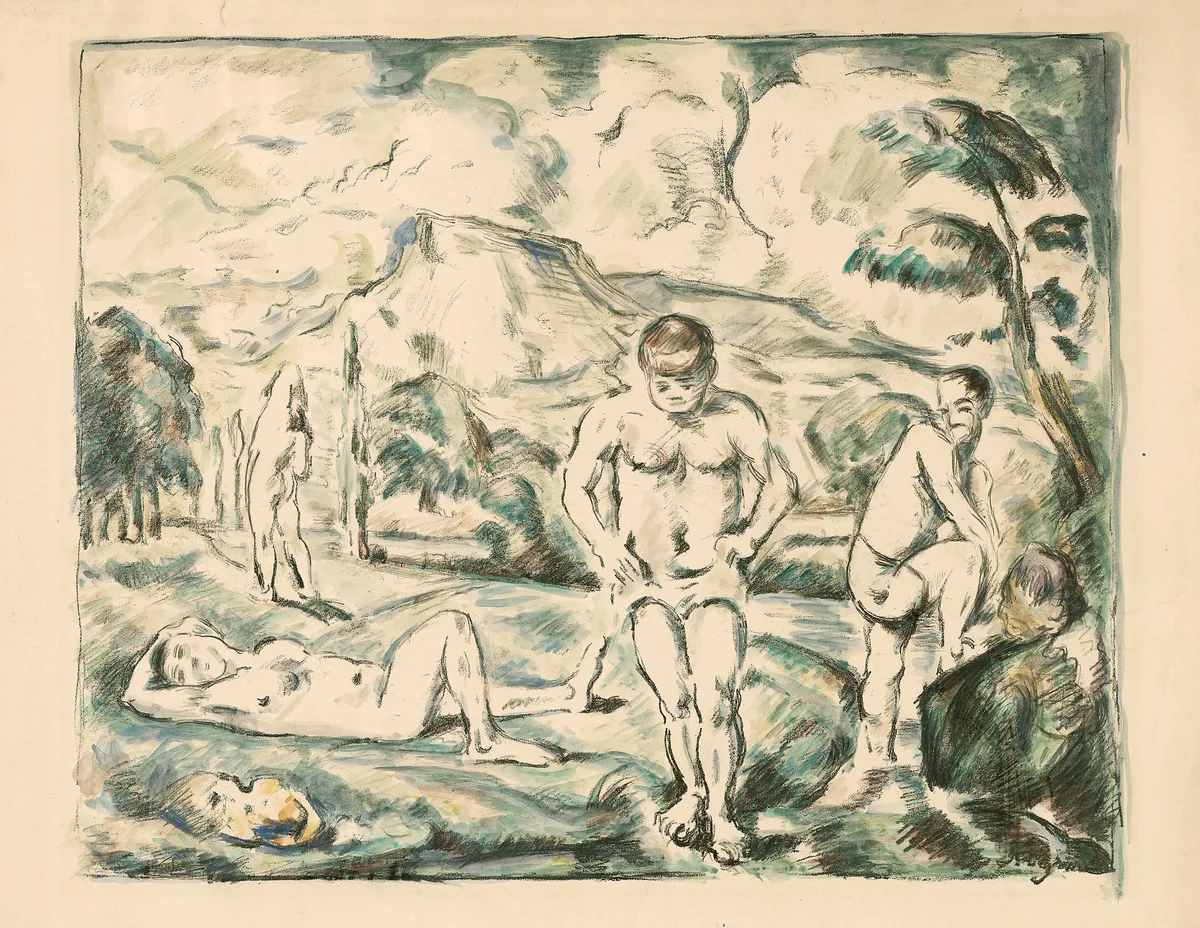 Large Bathers by Paul Cézanne, print, 1896-1898