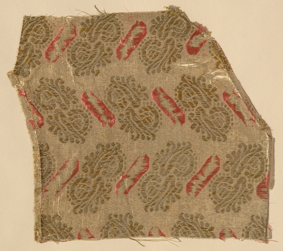 Fragment by Italy, textile, 1625-1675