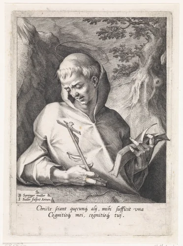 Heilige Franciscus (versie 1) by Unknown, print, 1578-1582